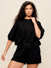 Bounce Fleece Dolman-Sleeve Top