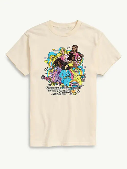 Barbie Inspire Women Short Sleeve Graphic T-Shirt