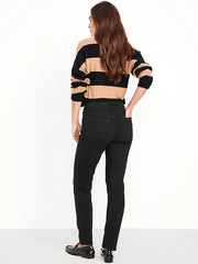 High-Waisted Slim Jeans