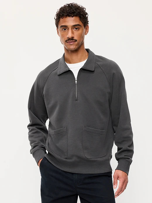 Workwear Collared Fleece Chore Pullover
