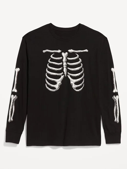Loose Rotation Long-Sleeve Graphic T-Shirt