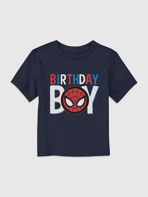 Marvel Universe Classic Birthday Icon Spiderman Graphic T-Shirt for Toddler