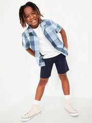 Twill Straight Uniform Shorts for Boys (At Knee)