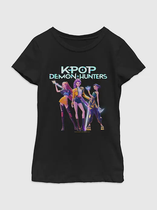 K-Pop Demon Hunters Hero Group Graphic T-Shirt For Girls