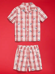 Old Navy x Disney Mickey Mouse Short-Sleeve Plaid Shirt and Shorts Set for Toddler Boys