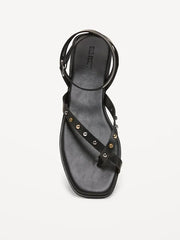 Studded Toe-Strap Sandals