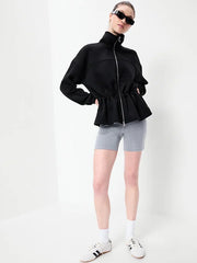 Bounce Fleece Full-Zip Cinched Sweatshirt