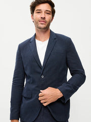 Linen-Blend Blazer