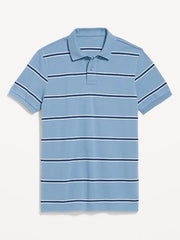 Striped Pique Polo