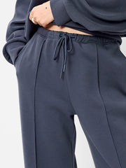 Mid-Rise Dynamic Fleece Textured Wide-Leg Sweatpants