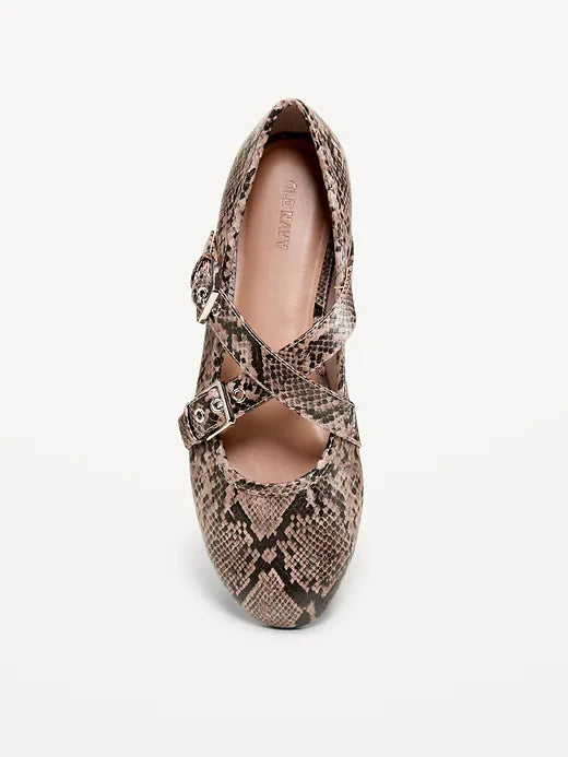 Buckle-Strap Mary Jane Ballet Flats for Women
