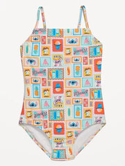 Disney© Stitch Back Cutout One-Piece Swimsuit for Girls