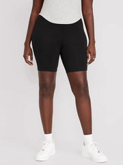High-Waisted Jersey Biker Shorts 3-Pack -- 8-inch inseam
