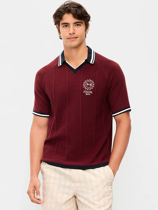 Rugby-Style Sweater Polo