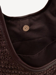 Oversized Raffia Hobo Bag