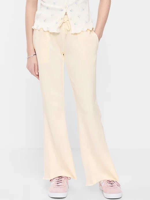 Slim French-Terry Flare-Leg Sweatpants for Girls