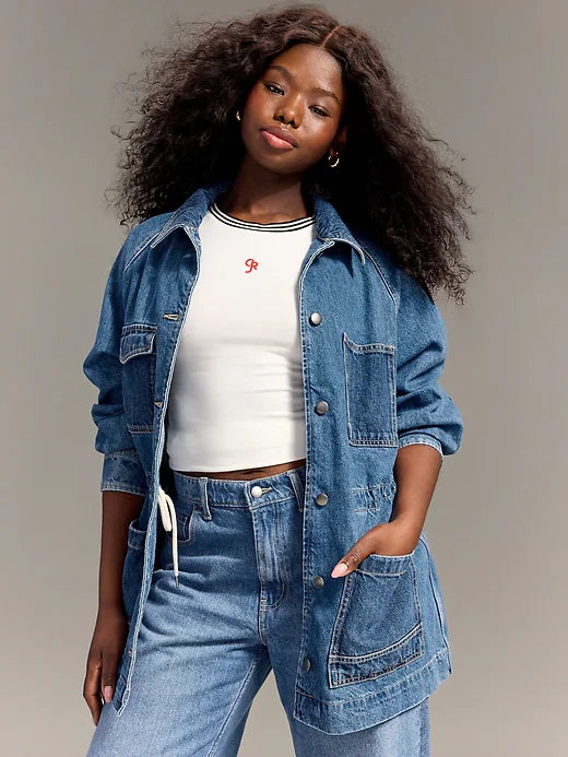Old Navy x Christopher John Rogers Chore Utility Jean Jacket