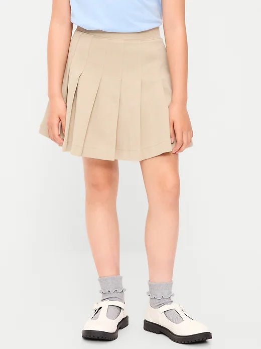 School Uniform Ponte-Knit Pleated Skort for Girls