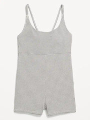 Textured Swim Romper -- 2.5-inch inseam
