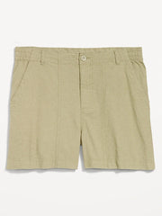 90's Loose Linen-Blend Shorts -- 5-inch inseam