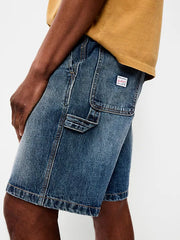Baggy Tech Carpenter Jean Shorts-- 10-inch inseam