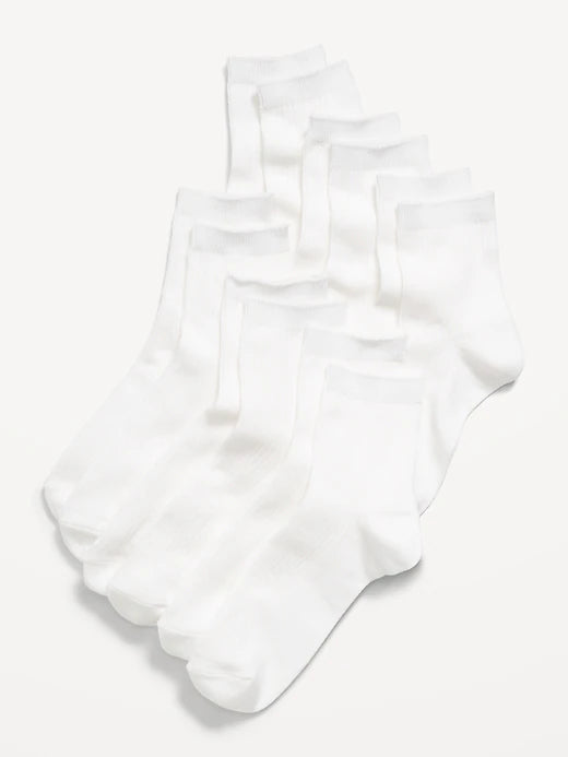 Novelty Quarter Crew Socks 6-Pack for Women