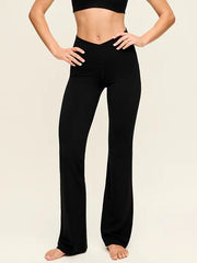 Crossover-Waist StudioSmooth Flare Leggings