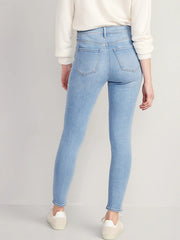 High-Waisted Rockstar Super-Skinny Ankle Jeans