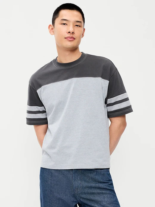 Heavyweight Short-Sleeve Football-Style T-Shirt