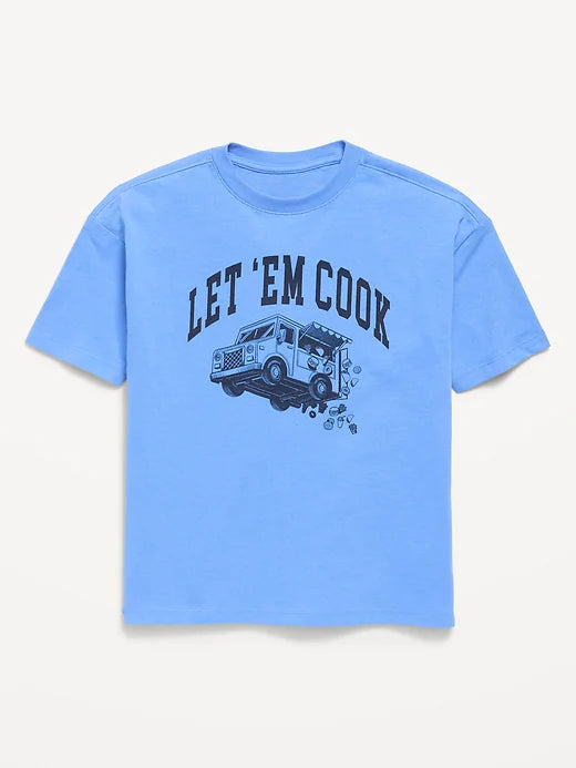 Oversized Short-Sleeve Graphic T-Shirt for Boys