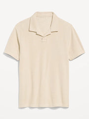 Textured Waffle-Knit Polo
