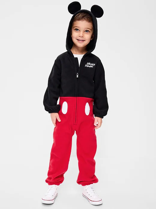 Disney© Hooded Mickey Mouse Microfleece One-Piece for Toddler Boys