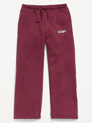 High-Waisted Logo Graphic Wide-Leg Sweatpants for Girls