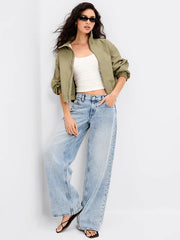 Twill Utility Zip-Front Jacket