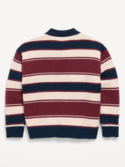 SoSoft Oversized Collared Striped Sweater for Boys