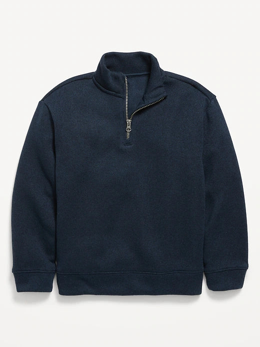 Sweater-Fleece Quarter-Zip for Boys