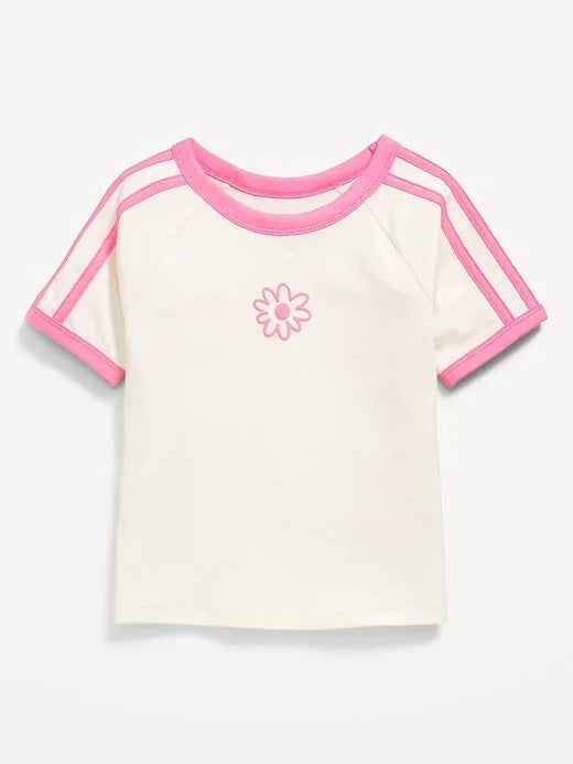 Fitted Short-Sleeve Graphic T-Shirt for Girls