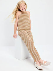 Low-Rise Jacquard Knit Pants for Girls